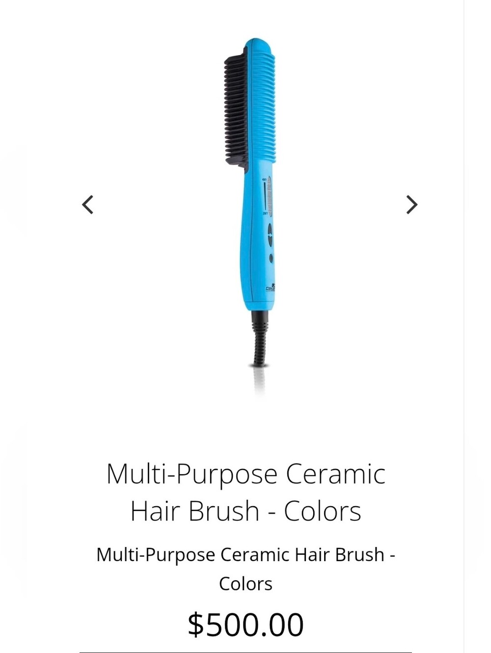 Royale Multi-Purpose Ceramic Hair Brush / Thermal Comb - Blue